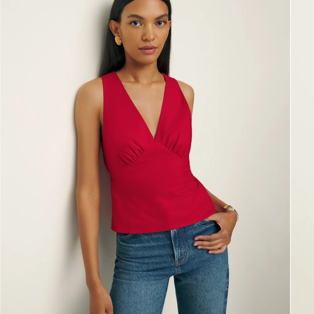 Reformation | Meg Top in Lipstick | Size 6